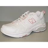 Ladies New Balance Running Shoes, White Pink by