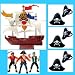 Pirate Ship with Pirates & Rings Cake Topper Kit / 1 Kit