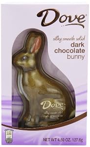 Dove Silky Smooth Solid Bunny, Dark Chocolate, 4.5-Ounce Boxes (Pack of 4)