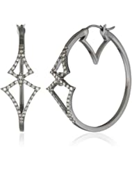 Badgley Mischka Fine Jewelry Signature Champagne Diamond Hoop Earrings