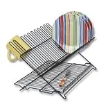 Better Houseware 1489 Large Folding Dish Rack, Black
