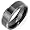 Tungsten Carbide Men's Ladies Unisex Ring Wedding Band 8MM (5/16 inch) Flat Top Two Tone Black Beveled Edge Comfort Fit Sz 9.0