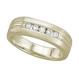 14K Yellow Gold 1/4 ct. Diamond Men's Ring