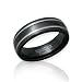 Exklusiver Unique Titanring schwarz ionisiert glänzend - R6002