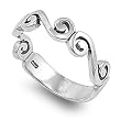 Sterling Silver Plain Rings - Band Width: 5mm - Sizes: 5-10