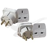 CostMad ® Travel Adapter Adaptor Converts UK Mains Plugs Plug to 2 Pin EVERYWHERE WORLDWIDE EU Europe European German Germany Spanish Spain Italy Italian French France Dutch Holland Belgium Portugal USA North American Mexico New Zealand NZ Australia Australian Middle East Eastern South American Brazil Brazilian Africa African Norway Sweden Denmark Danish China Chinese Slovakia Polish Poland Scandanavia Morocco Russia Tunisia Turkey etc (White)