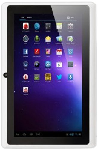 AlldaymallÂ® 7-inch Capacitive Touch Screen Android 4.0 Tablet PC with Allwinner A13 1.0GHz 512MB/4GB WiFi Front-camera (White)
