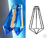 38mm Swarovski Strass Sapphire Blue Icicle U-drop Crystal Prisms #8621-38