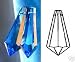 38mm Swarovski Strass Sapphire Blue Icicle U-drop Crystal Prisms #8621-38