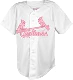 St. Louis Cardinals MLB Pink Majestic Girls Toddler Baseball Jersey, 2T