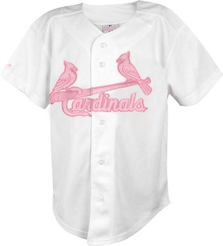 St. Louis Cardinals MLB Pink Majestic Girls Toddler Baseball Jersey, 4T