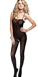 Opaque Bodystocking, One Size 8 to 14