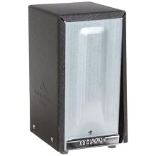 HyNap 500-02 Black Steel Tall Fold Open Face Napkin Dispenser, 3.875" Width x 7.375" Height x 4.375'' Depth