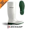 Mens White Premier Dunlop PVC/Rubber Wellington Boot