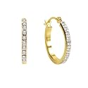 Diamond Fascination 14K Gold Diamond Accent Round Hoop Earrings