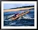 Speedboat in the Rapids of Orinoco River, Puerto Ayacucho, Venezuela Framed Art Poster Print by Krzysztof Dydynski, 49x39