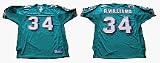 Apparel : Ricky Williams Miami Dolphins Authentic Reebok NFL Football Jersey (Aqua)