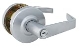 Global GAL-1140L-626 Commercial Grade Eiffel Privacy Leverset, Brushed Chrome