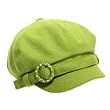 Crystal Newsboy Gatsby Cabby Adjustable Cap Olive Green