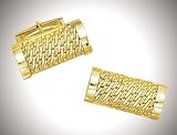14K Solid Gold Mesh Cufflinks