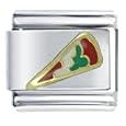 Pizza Slice Food Italian Charms Bracelet Link