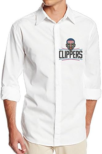 Los Angeles Clipers VINCEIE Men's Cool Long Sleeve Shirt - SizeL White