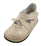 TenderToes Genuine Lamb Leather Baby Infant Toddler Girl's Mary Janes Shoes Ivory Beige