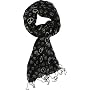 Peace Sign Scarf Light All Season, Black