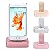 Charging Dock Station,Teslasz Aluminum Charging Dock Station Holder for Apple iPhone 5S iPhone 6S iPhone 6S Plus (Rose Gold)
