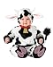 Lil Characters Unisex-baby Newborn Mini Moo Costume