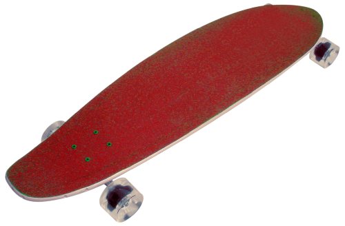 TNG LED Lighted Concave Kicktail Longboard, Red