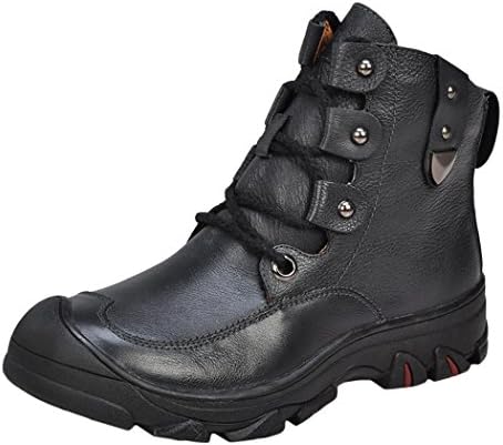 Serene Mens Buckle Zipper Dunk High Sneakers Ankle Boots(10 D(M)US, Black)