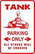TANK PARKING sign * st military army combat