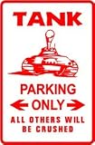 TANK PARKING sign * st military army combat
