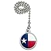 Texas State Flag Ceiling Fan and Light Pull Chain