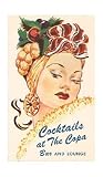 Cocktails at the Copa, Latin Bombshell, Graphics Styles Art Poster Print, 11x17