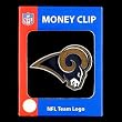 St. Louis Rams Large Enameled Pewter Money Clip/Card Holder - NFL Football Fan Shop Sports Team Merchandise