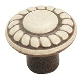 Amerock Colour Wash Rope 1-3/8-Inch Diameter Ceramic Knob, Distressed Cream #BP1321-DW