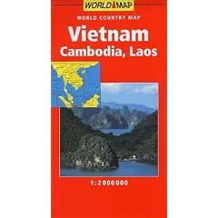 Vietnam, Cambodia, Laos (World Map)