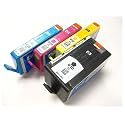 Hewlett Packard (HP) OfficeJet 920XL High Yield Brand New Genuine Original OEM Inkjet Cartridge Set (4 Pack one of each color), plus a FREE Great Toners Brand Universal Compatible Cell Phone Leather Case