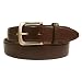 Brown Leather Men's Zipper Money Belt With Chrome Buckle