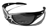 X-Loop Lunettes de Soleil - Sport - Cyclisme - Ski - Conduite - Motard / Mod. 1170 Gris Noir / Taille Unique Adulte / Protection 100% UV400
