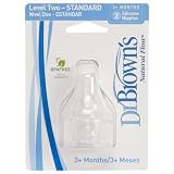 Dr. Brown's 2 Pack Natural Flow Level 2 Standard Nipple