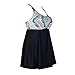 Dreaweet Women Vintage Geometric Print Plus Size Push Up One Piece Swimsuit(FBA)