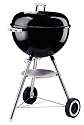 Weber 441001 18 1/2" One Touch Silver Kettle Grill, Black