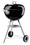 Weber 441001 18.5-Inch One Touch Silver Kettle Grill, Black