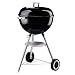 Weber 441001 18.5-Inch One Touch Silver Kettle Grill, Black