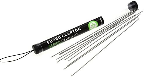 AIWUJIN 10 Pcs (1 Box) 118 Mm Flat Kernel 28ga Kanthal A1 Flat Wrapped 28ga A1wire ( Fused clapton)