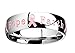Pink Ribbon Ring with 'Courage Strength Hope Faith' Inscription - Size 6
