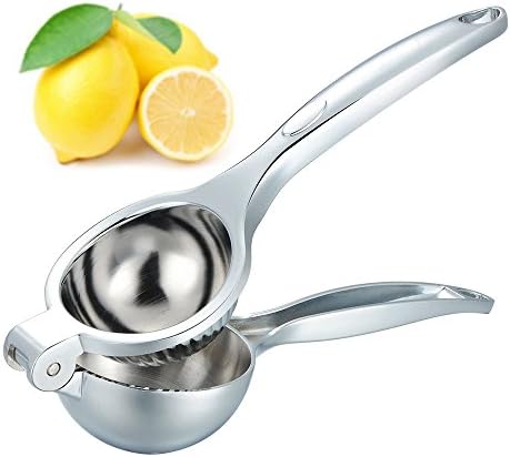 Lemon Squeezer,Emontek Manual Juicer Stainless Steel High Strength, Lightweight, Safe, Heavy Duty, Hand Press Juice from Fruit or Vegetables, Juice Extractor